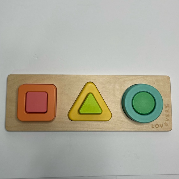 Lovevery Other - Lovevery Geo Shapes Puzzle Wooden Montessori Toy